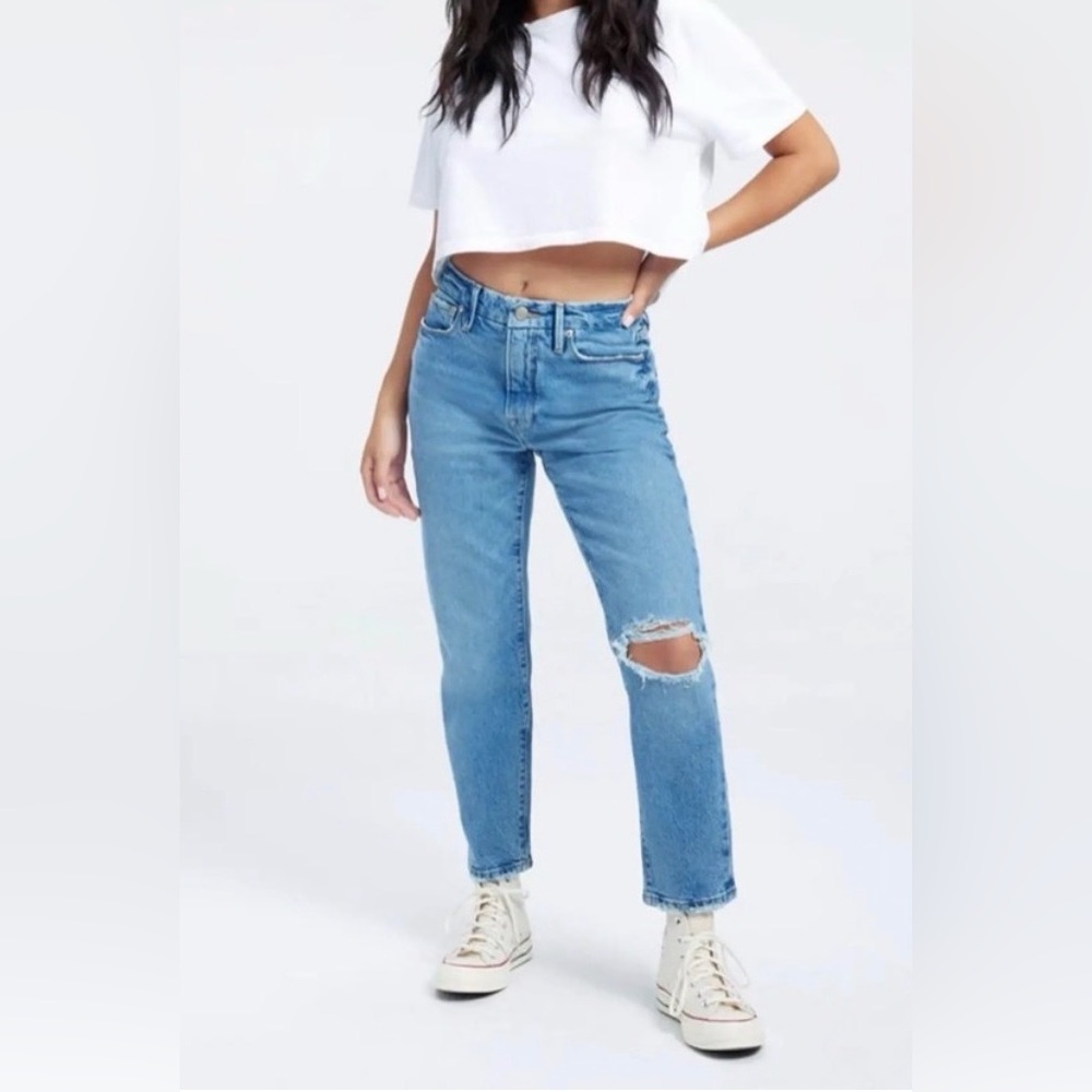 Good American Good Girlfriend Petite Jeans Indigo 26/2